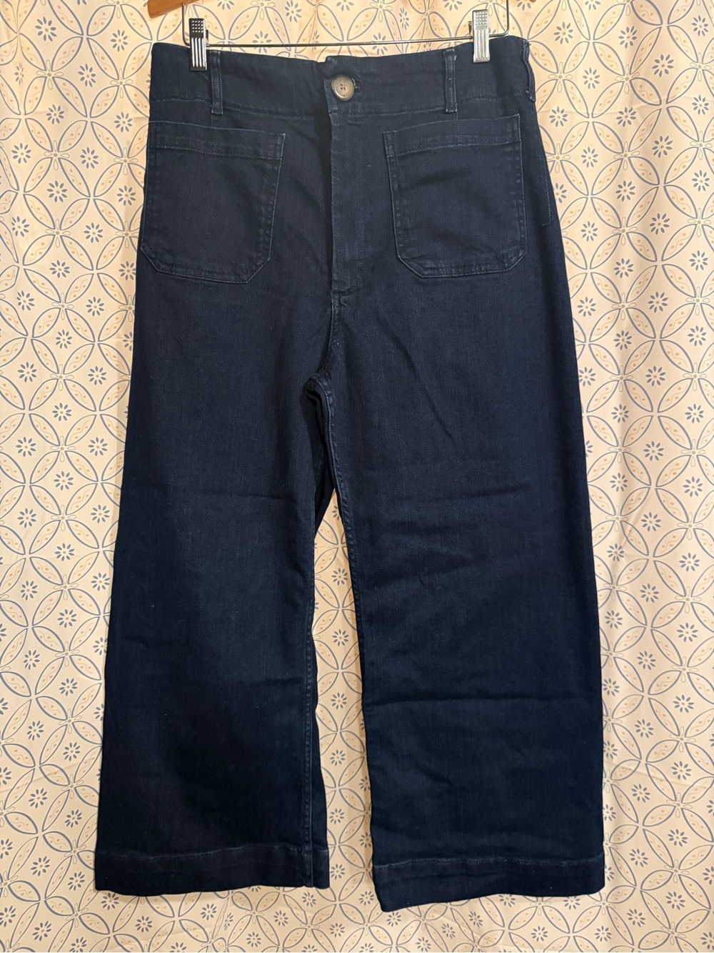 Anthropologie Dark Blue Wide-Leg Jeans
